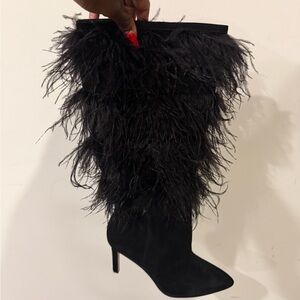 Gianni Bini Feather Stiletto Boots